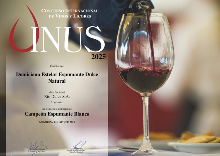 Domiciano Estelar espumante dulce natural en los TOP TEN de Vinus 2025