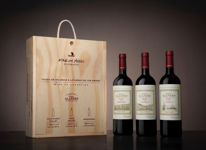 Triada de malbecs por copa a lo largo de los Andes. 